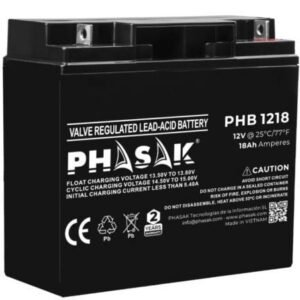 Bateria Phasak PHB 1218 compatible con SAI/UPS PHASAK según especificaciones