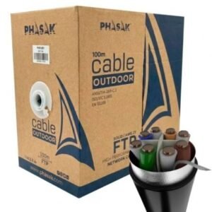 Bobina de Cabo RJ45 FTP Phasak PHR 681 Cat.6A/ 100m/ Cinzento