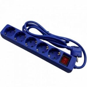 Regleta con Interruptor Phasak BN 0825/ 5 Tomas de Corriente/ Cabo 1.8m/ Azul