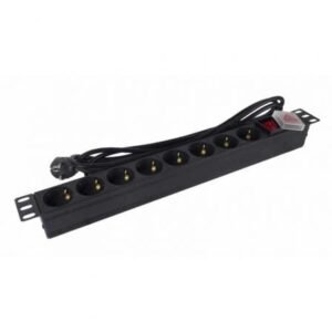 Regleta con Interruptor Phasak BNS 1520/ 8 Tomas de Corriente/ Cabo 3m/ Preto