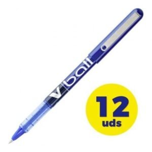Caixa de Bolígrafos de Tinta Líquida Pilot V-Ball NVB7A/ 12 unidades/ Azules