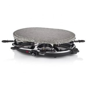 Parrilla Princess Stone 8 Oval & Raclette 162720/ 1200W/ Tamaño 430*300mm