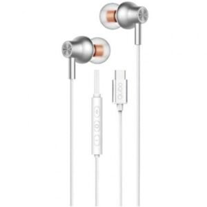 Auscultadores Intrauditivos Qubo AU-300C/ con Microfone/ USB Tipo-C/ Brancos