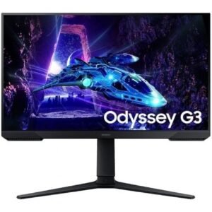 Monitor Gaming Samsung Odyssey G3 S24DG300EU/ 24"/ Full HD/ 1ms/ 180Hz/ VA/ Regulable en altura/ Preto