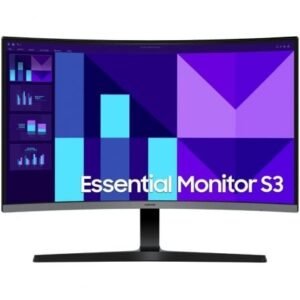 Monitor Profesional Curvo Samsung Essential Monitor S3 S39GD S27D396GAU 27"/ Full HD/ Multimedia/ Preto y Plata