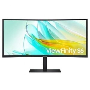 Monitor Profesional Ultraparonámico Curvo Samsung ViewFinity S6 S34C652UAU 34"/ UWQHD/ Multimedia/ Regulable en Altura/ Preto