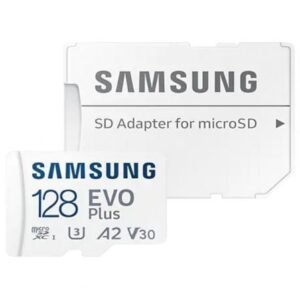 Placa de Memória Samsung EVO Plus 2023 128GB microSD XC con Adaptador/ Clase 10/ 160MBs