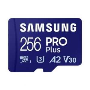 Placa de Memória Samsung PRO Plus 2023 256GB microSD XC/ Clase 10/ 180MBs