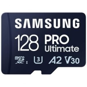 Placa de Memória Samsung Pro Ultimate 128GB microSD XC con Adaptador/ Clase 10/ 200MBs