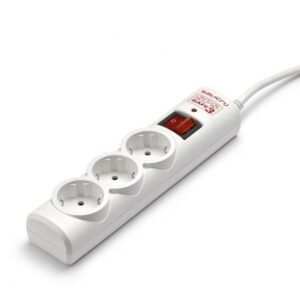 Regleta con interruptor Salicru SPS SAFE 3/ 3 Tomas de corriente/ Cabo 1.5m/ Branca