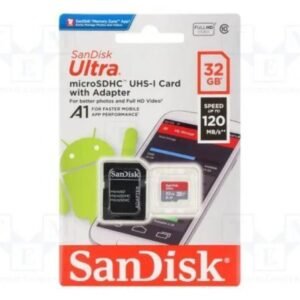 Placa de Memória SanDisk Ultra 32GB microSD HC UHS-I con Adaptador/ Clase 10/ 120MBs