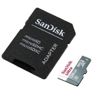 Placa de Memória SanDisk Ultra 128GB microSD XC con Adaptador/ Clase 10/ 80MB/s