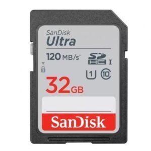 Placa de Memória SanDisk Ultra 32GB SD HC UHS-I - SDXC/ Clase 10/ 120MBs