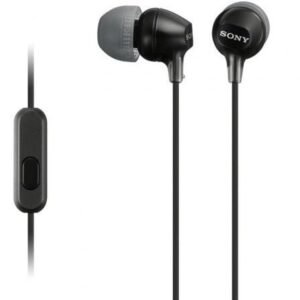 Auscultadores Intrauditivos Sony MDR-EX15AP/ con Microfone/ Jack 3.5/ Pretos