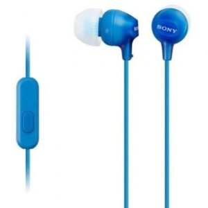 Auscultadores Intrauditivos Sony MDR-EX15APLI/ con Microfone/ Jack 3.5/ Azules