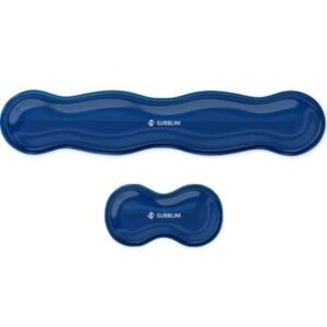 Pack de 2 Reposamuñecas Subblim Ergo Crystal Flex/ Azul Oscuro