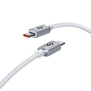 Cabo USB 2.0 Tipo-C Subblim Optimus/ USB Tipo-C Macho - USB Tipo-C Macho/ Hasta 60W/ 480Mbps/ 1m/ Branco