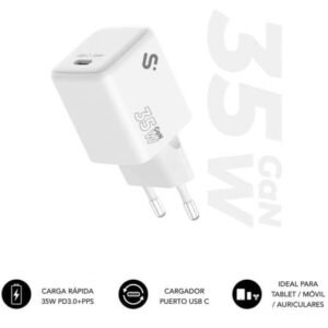 Carregador de Pared GaN Subblim 35W Charger USB C/ 1xUSB Tipo-C/ 35W