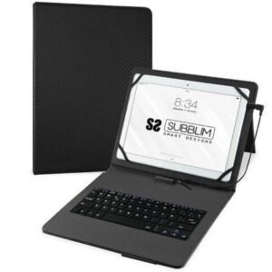 Capa con Teclado Subblim Keytab Pro USB para Tablets de 10.1"-11"/ Preta