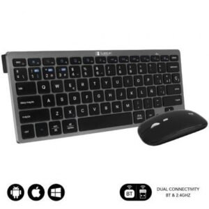 Teclado y Rato Sem fios Subblim OCO020 Combo Multidispositivo Compacto/ Cinzento