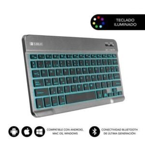 Teclado Compacto Sem fios Subblim Smart Backlit/ Cinzento