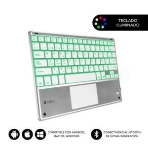 Teclado Compacto Sem fios Subblim SMBT50/ Plata
