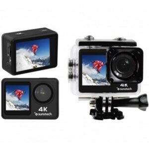 Câmara Digital Deportiva Sunstech Adventure 4K/ 16MP/ Ángulo de visión 170º/ Preta