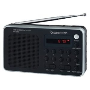 Radio Portátil Sunstech RPD32SL/ con Bateria/ Preta y Plateada