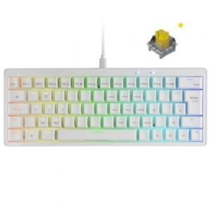 Teclado Gaming Mecánico Mars Gaming MKMINIPRO/ Switch Amarelo/ Branco