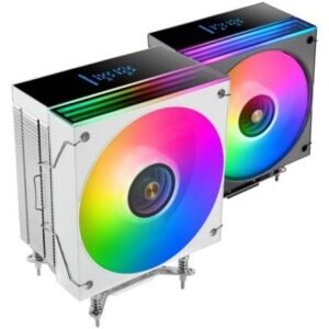 Ventoinha con Disipador Mars Gaming MCPU-LCD/ 12cm/ Branco