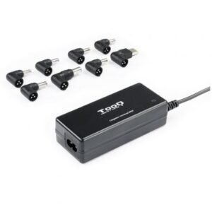 Carregador de Portátil TooQ TQLC-65BS02AT/ 65W/ 1xUSB/ Automático/ 8 Conectores/ Voltaje 18.5-20V/ 1 USB