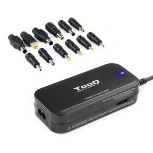 Carregador de Portátil TooQ TQLC-90BS02M/ 1xUSB/ 90W/ Manual/ 12 Conectores/ Voltaje 15-24V