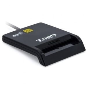 Lector de DNI TooQ TQR-211B/ USB Tipo-C/ Preto