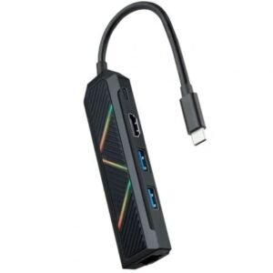 Docking USB Tipo-C Nanocable 10.16.0501/ 2xUSB/ 1xUSB Tipo-C PD/ 1xHDMI/ 1xRJ45/ Preto
