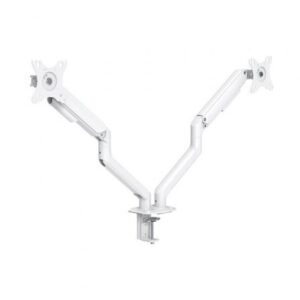 Soporte de Mesa para 2 Monitores TooQ DB4132TNR-W/ Giratorio/ Inclinable/ hasta 9kg