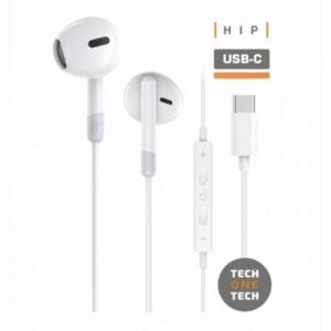 Auscultadores Intrauditivos Tech One Tech earTECH TEC1301/ con Microfone/ USB Tipo-C/ Brancos