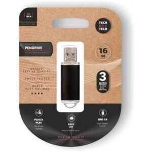Pendrive 16GB Tech One Tech Basic USB 2.0/ Preto