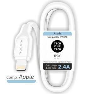 Cabo USB 2.0 Lightning Tech One Tech TEC2902/ Lightning Macho - USB Macho/ 1m/ Branco