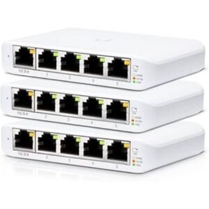 Switch Gestionable Ubiquiti USW-Flex Mini 5 Puertos/ RJ45 10/100/1000 PoE/ Pack 3 uds
