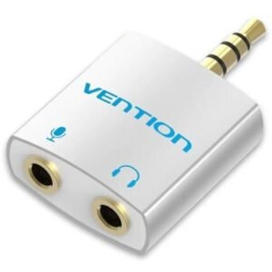 Adaptador Audio Vention BDBW0/ Jack 3.5 Macho - 2x Jack 3.5 Hembra/ Branco