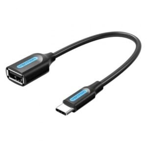 Cabo USB 2.0 Vention CCSBB/ USB Tipo-C Macho - USB Hembra/ 15cm/ 480Mbps/ Preto