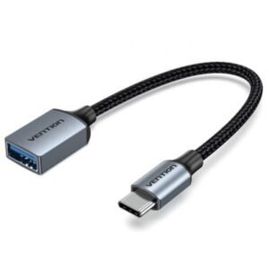 Cabo USB 2.0 Tipo-C Vention CCXHB/ USB Tipo-C Macho - USB Hembra/ 15cm