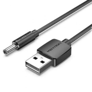 Cabo Alimentación Vention CEXBF/ USB Macho - DC 3.5mm Macho/ 1m/ Preto