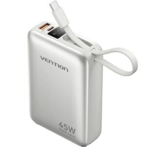 Powerbank 20000mAh Vention FHGN0/ 45W/ Beige/ Incluye Cabo USB Tipo-C