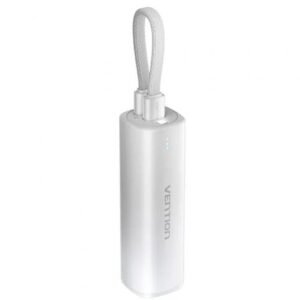 Powerbank 5000mAh Vention FHWM0/ 20W/ Cinzento/ Incluye Cabo USB Tipo-C y Lightning