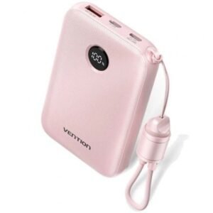 Powerbank 10000mAh Vention FKAP0-C/ 22.5W/ Rosa/ Incluye Cabo USB Tipo-C