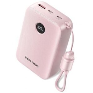 Powerbank 20000mAh Vention FKBP0-C/ 22.5W/ Rosa/ Incluye Cabo USB Tipo-C