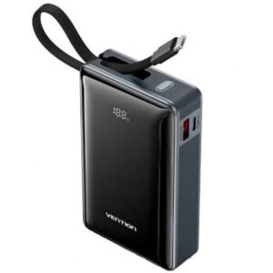 Powerbank 20000mAh Vention FKDM0/ 65W/ Cinzento/ Incluye Cabo USB Tipo-C