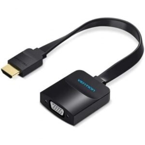 Cabo Conversor Vention 74346/ HDMI Macho/ VGA Hembra - Jack 3.5 Hembra/ 20cm/ Preto