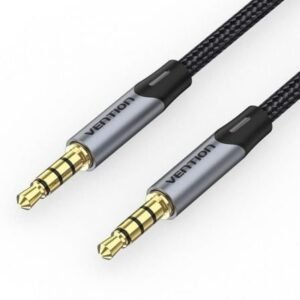 Cabo Estéreo Vention BAQHF/ Jack 3.5 Macho - Jack 3.5 Macho/ 1m/ Cinzento
